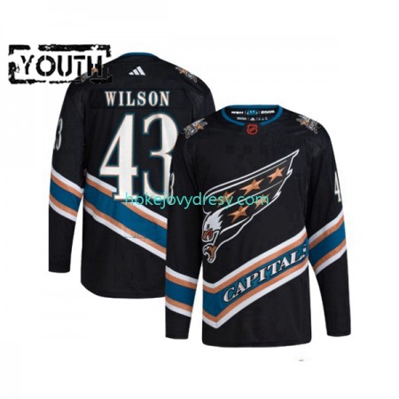 Dětské Hokejový Dres Washington Capitals Tom Wilson 43 Adidas 2022-2023 Reverse Retro Černá Authentic